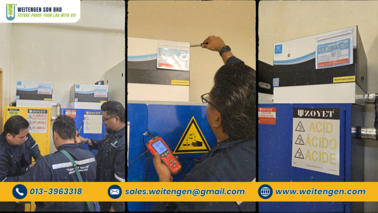 Jan 2026 - Installation & Commissioning 9 Units of ERLAB Smart Filtration Box for Chemical Storage Cabinet